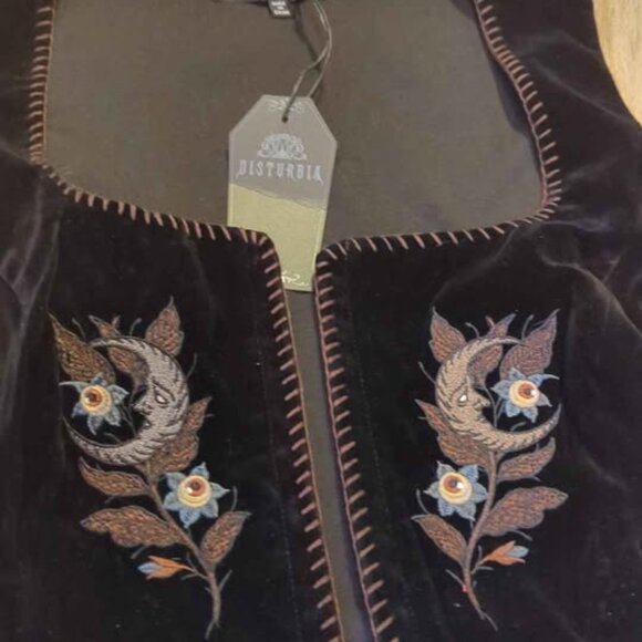 Disturbia eria Celestial embroidered waistcoat corset new size 14 - Picture 4 of 5